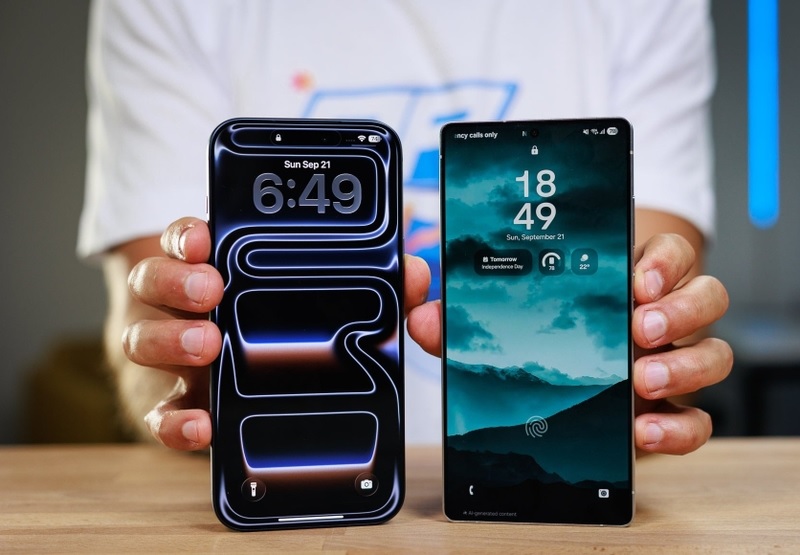 So sánh iPhone 17 Pro Max vs Samsung Galaxy S25 Ultra qua màn hình