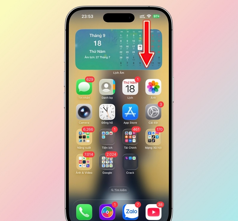 Cách bật tắt chế độ im lặng trên iPhone 17 qua trung tâm điều khiển