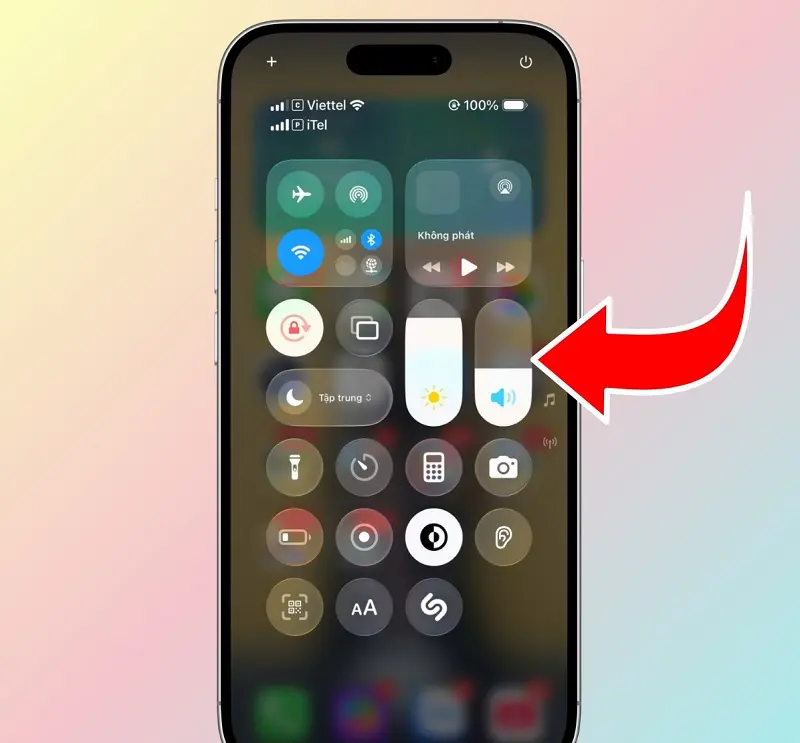 Cách bật tắt chế độ im lặng trên iPhone 17 qua trung tâm điều khiển