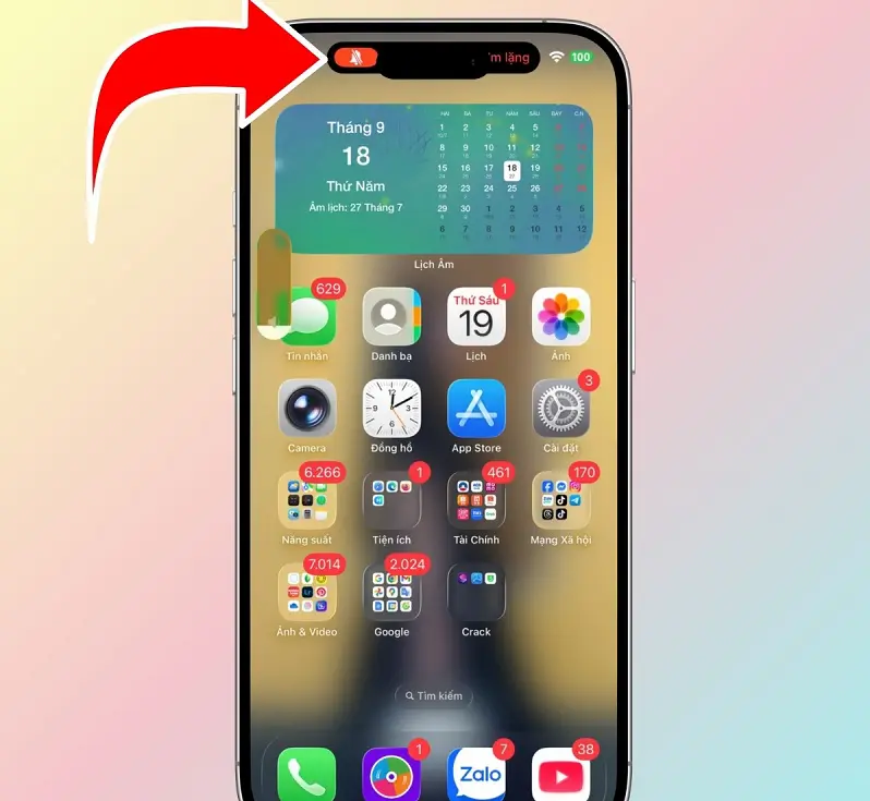Cách bật tắt chế độ im lặng trên iPhone 17 sử dụng nút tác vụ