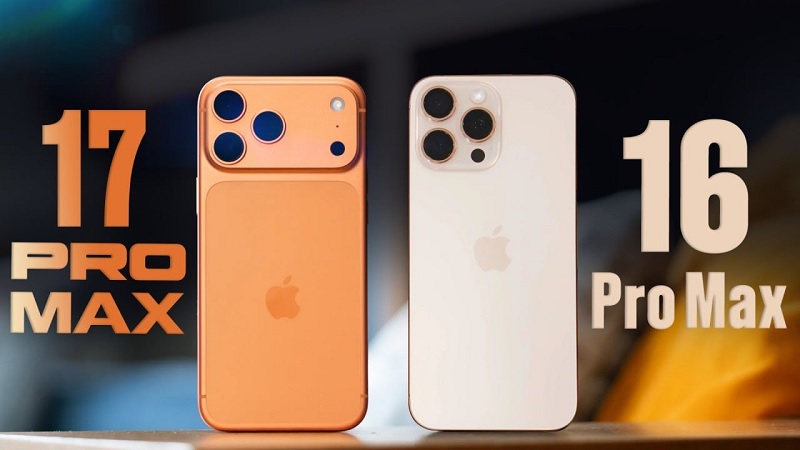 So sánh iPhone 17 Pro Max và iPhone 16 Pro Max qua thiết kế