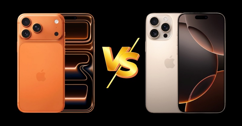 iPhone 17 Pro max và iPhone 16 Pro max