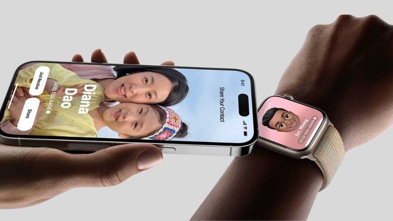 Tính năng tương thích với Apple Watch của NameDrop