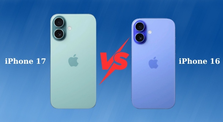 So sánh iPhone 17 và iPhone 16 qua màu sắc