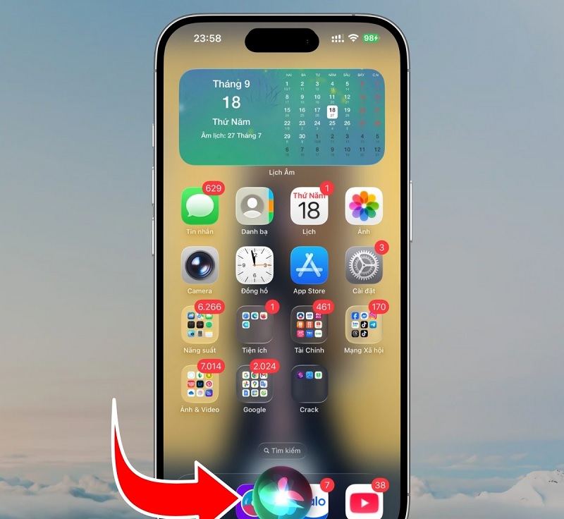 Sử dụng tính năng Siri tắt màn hình iPhone 17 Pro Max