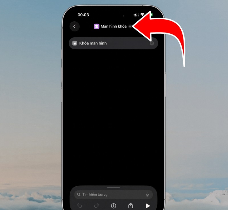Tạo phím tắt trên iPhone giúp tắt màn hình iPhone 17 Pro Max