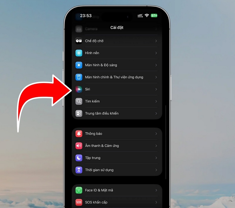 Sử dụng tính năng Siri tắt màn hình iPhone 17 Pro Max