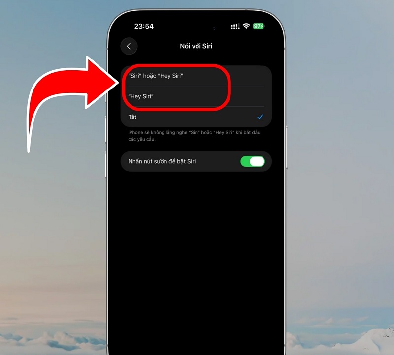 Sử dụng tính năng Siri tắt màn hình iPhone 17 Pro Max