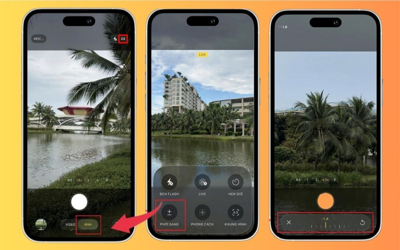 Sử dụng camera iPhone 17 Pro Max với tính năng phơi sáng