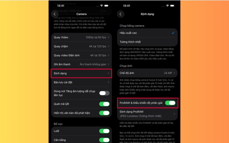 Cách chụp chế độ ProRaw trên iPhone 17 Pro Max