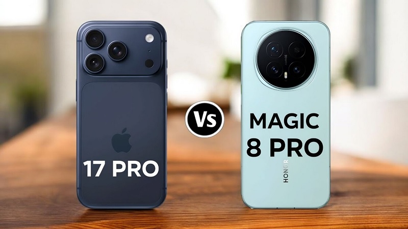 So sánh Honor Magic 8 Pro và iPhone 17 Pro qua thiết kế