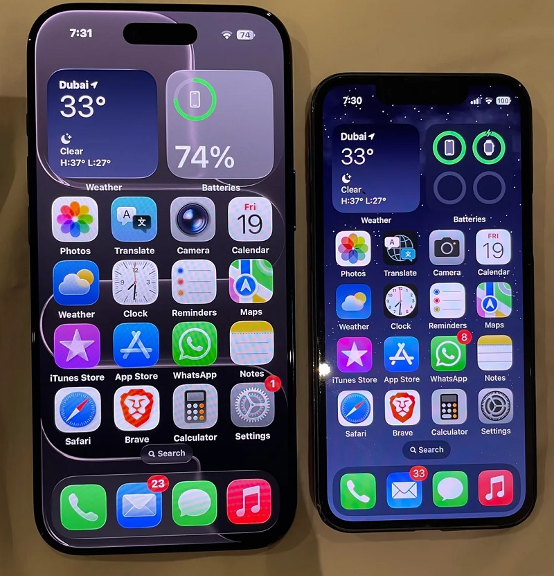 So sánh iPhone Air và iPhone 13 thường qua màn hình