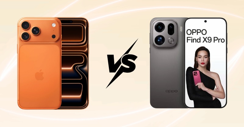 So sánh OPPO Find X9 Pro và iPhone 17 Pro Max qua thiết kế