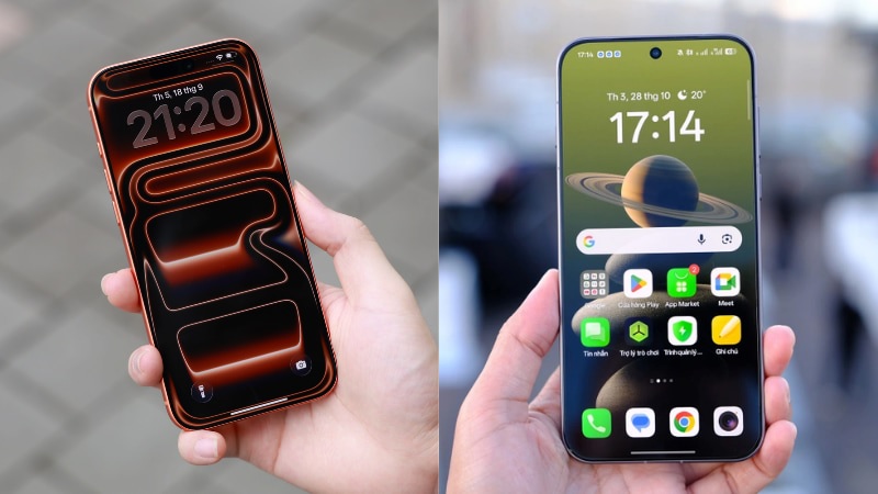 So sánh OPPO Find X9 Pro và iPhone 17 Pro Max qua màn hình