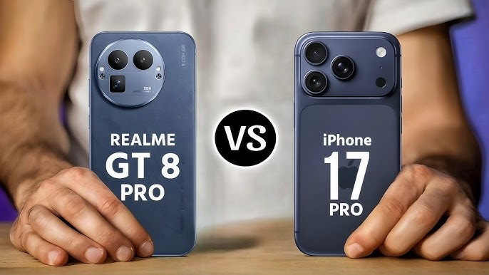 Realme GT 8 Pro và iPhone 17 Pro Max qua thiết kế