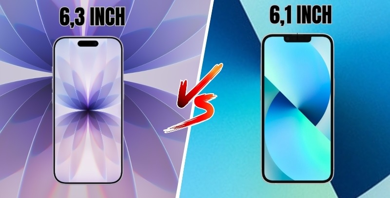 So sánh iPhone 17 và iPhone 13 qua màn hình