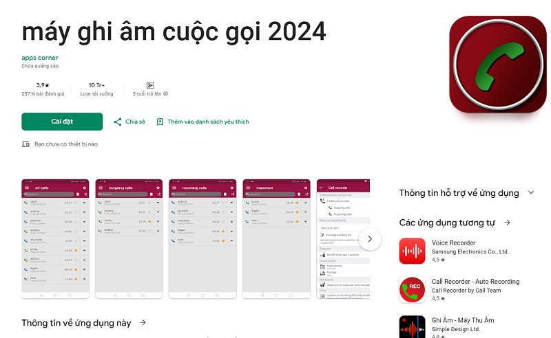 Phần mềm Call Recorder – ACR ghi âm cuộc gọi Zalo trên điện thoại Android