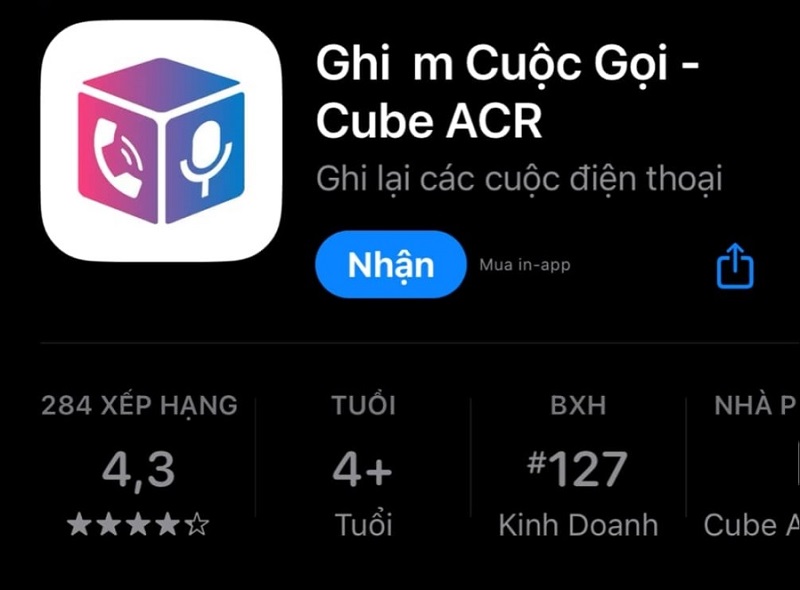 Ghi âm cuộc gọi zalo qua phần mềm Cube ACR