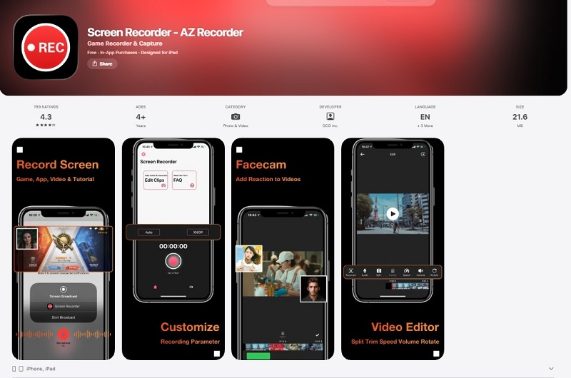 Ghi âm cuộc gọi zalo qua phần mềm AZ Screen Recorder