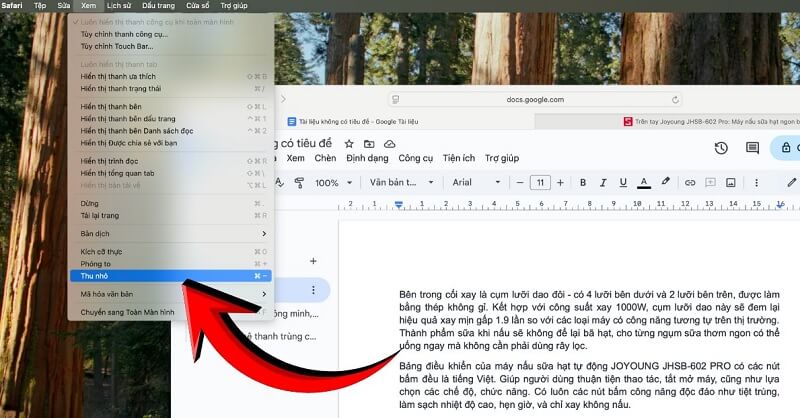 Cách phóng to/thu nhỏ chữ trực tiếp trong ứng dụng