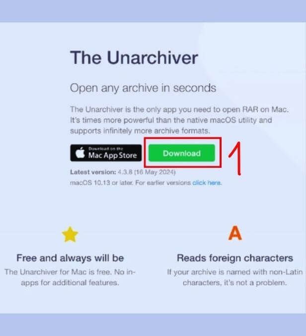 Cách giải nén file RAR trên MacBook sử dụng The Unarchiver