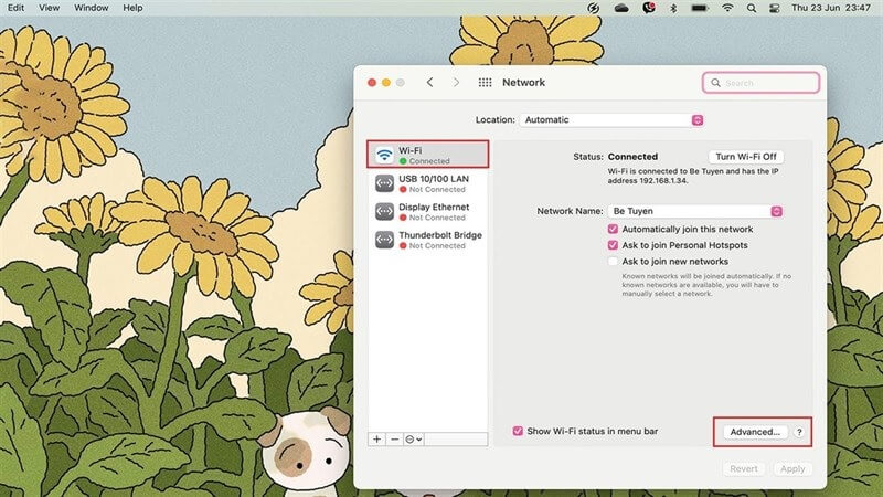Ưu tiên mạng WiFi mong muốn trên Macbook