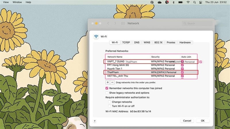 Ưu tiên mạng WiFi mong muốn trên Macbook