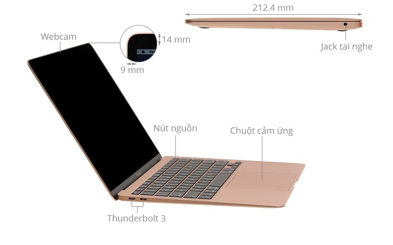Kích thước MacBook Air M1 13 inch