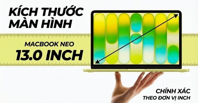 Màn hình MacBook Neo bao nhiêu inch?
