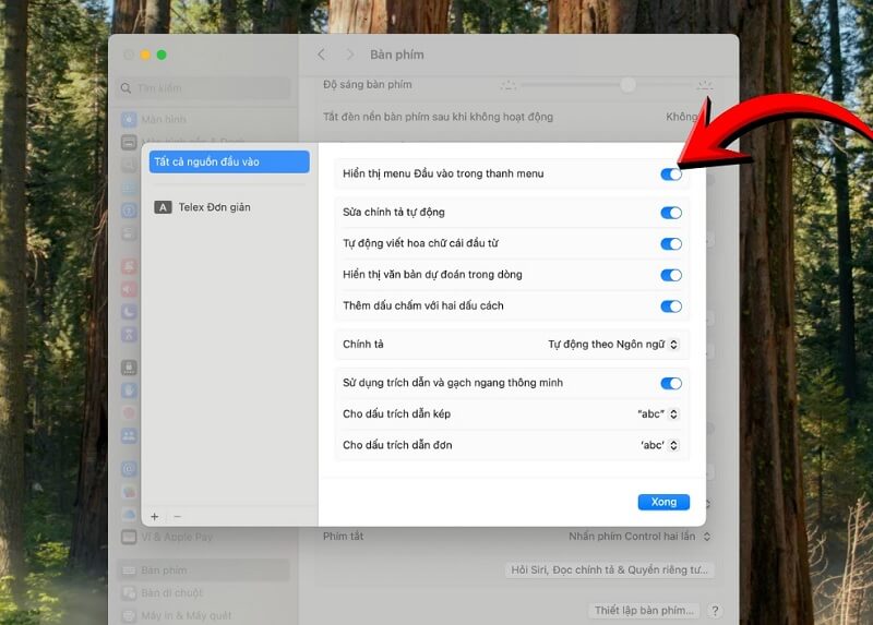 Bật biểu tượng trên thanh Menu trên macbook