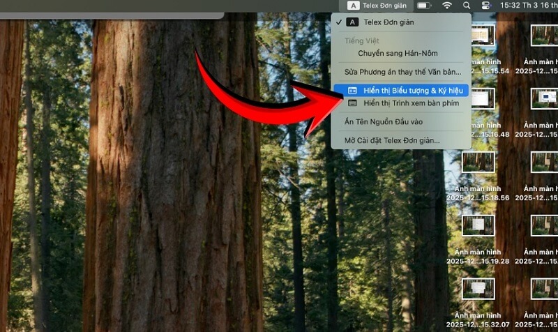 Bật biểu tượng trên thanh Menu trên macbook