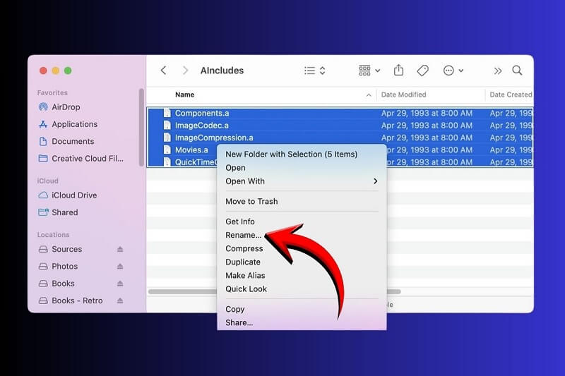 Đổi tên folder trên Macbook
