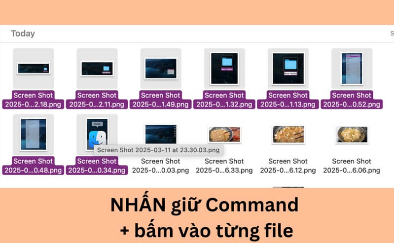Tạo folder chứa các file đã chọn trên macbook