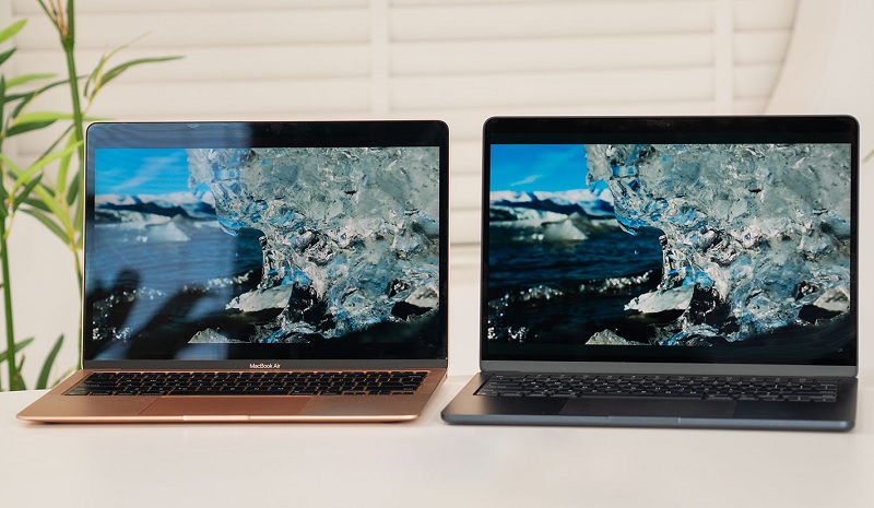 So sánh MacBook Air M3 và MacBook Air M1 qua màn hình