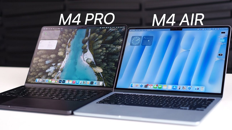 So sánh MacBook Air M4 và MacBook Pro M4