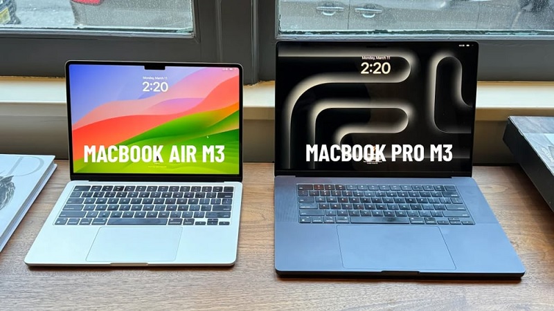 So sánh MacBook Pro M3 và MacBook Air M3 qua GPU