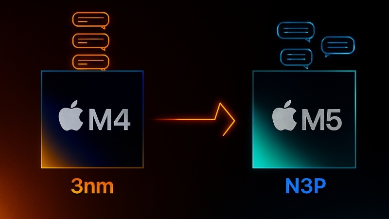 So sánh Chip Apple M5 và Apple M4 qua nền tảng công nghệ