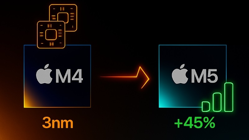 So sánh Chip Apple M5 và Apple M4 qua GPU