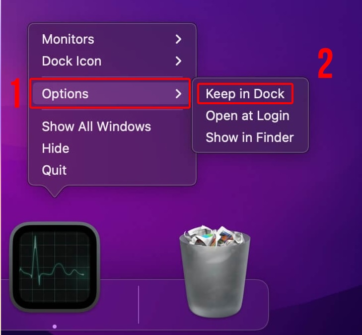 Cách mở Activity Monitor trên Macbook bằng mở Activity Monitor qua Dock