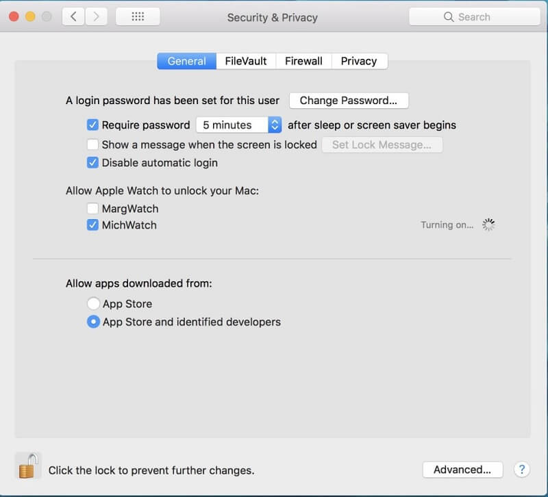 Cài mật khẩu khóa màn hình Macbook