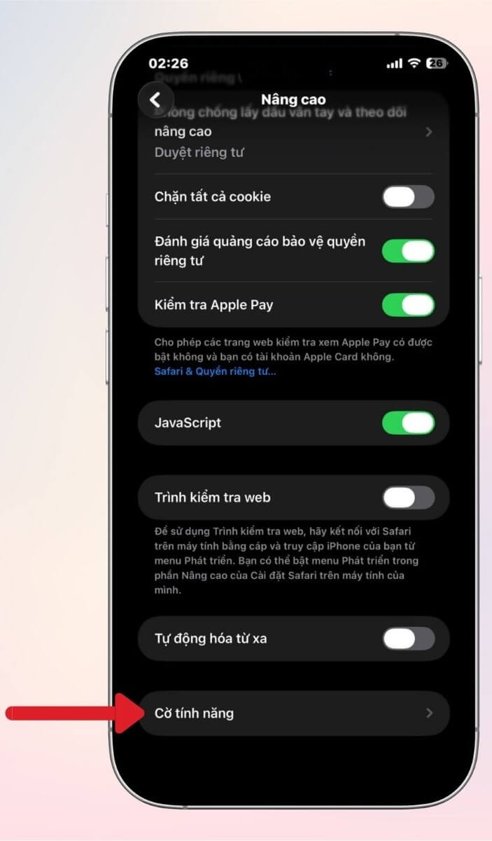 Cách kích hoạt 120Hz trên trình duyệt Safari trên iPhone