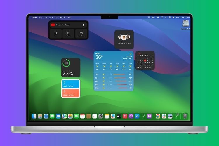 Tính năng mới cập nhật trên MacOS Sonoma như Widget tương tác tốt trên Desktop