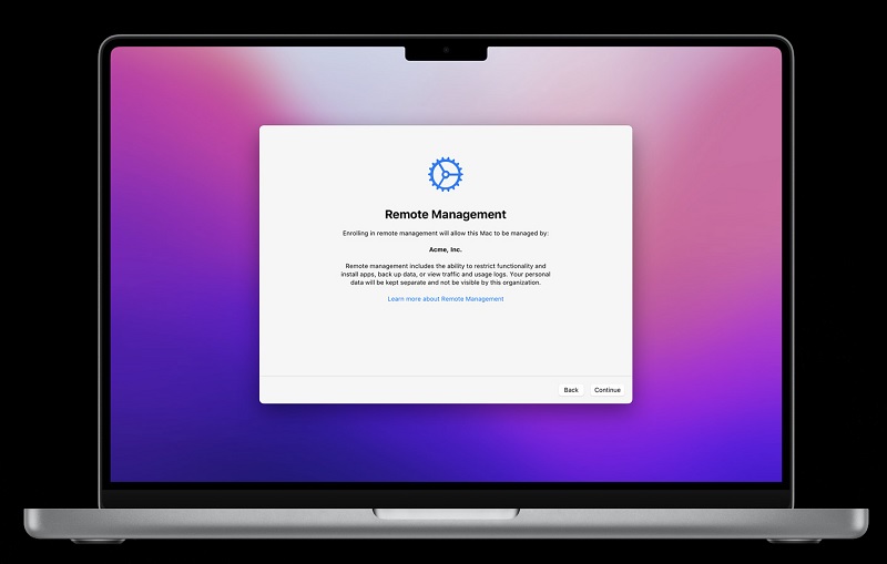 MacBook MDM (Management Device Mode)