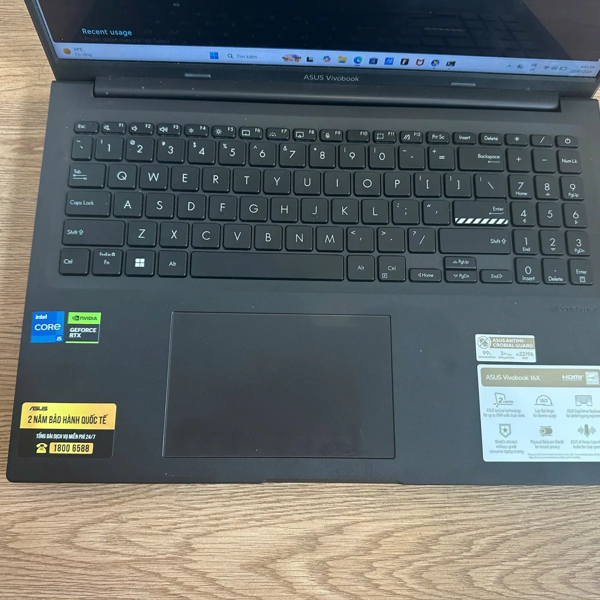 Asus Gaming Vivobook K3605ZC-RP629W I5-12500H/24/512GB RTX3050 4GB Đen Cũ