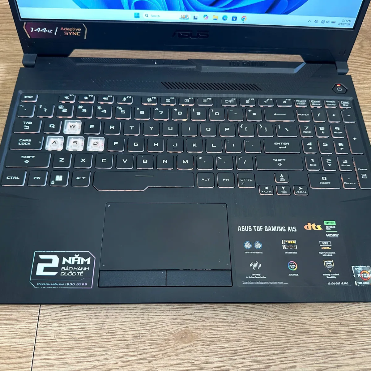 Asus Tuf Gaming A15 FA506NF AMD Ryzen 5-7535HS 16/512GB RTX2050 Đen Cũ