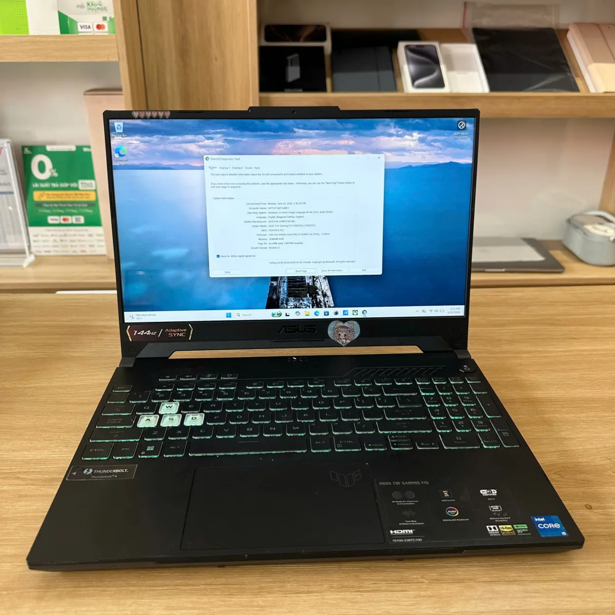 Asus Tuf Gaming F15 FX507ZC4 I5-12500H/16/512GB RTX3050 Đen Cũ
