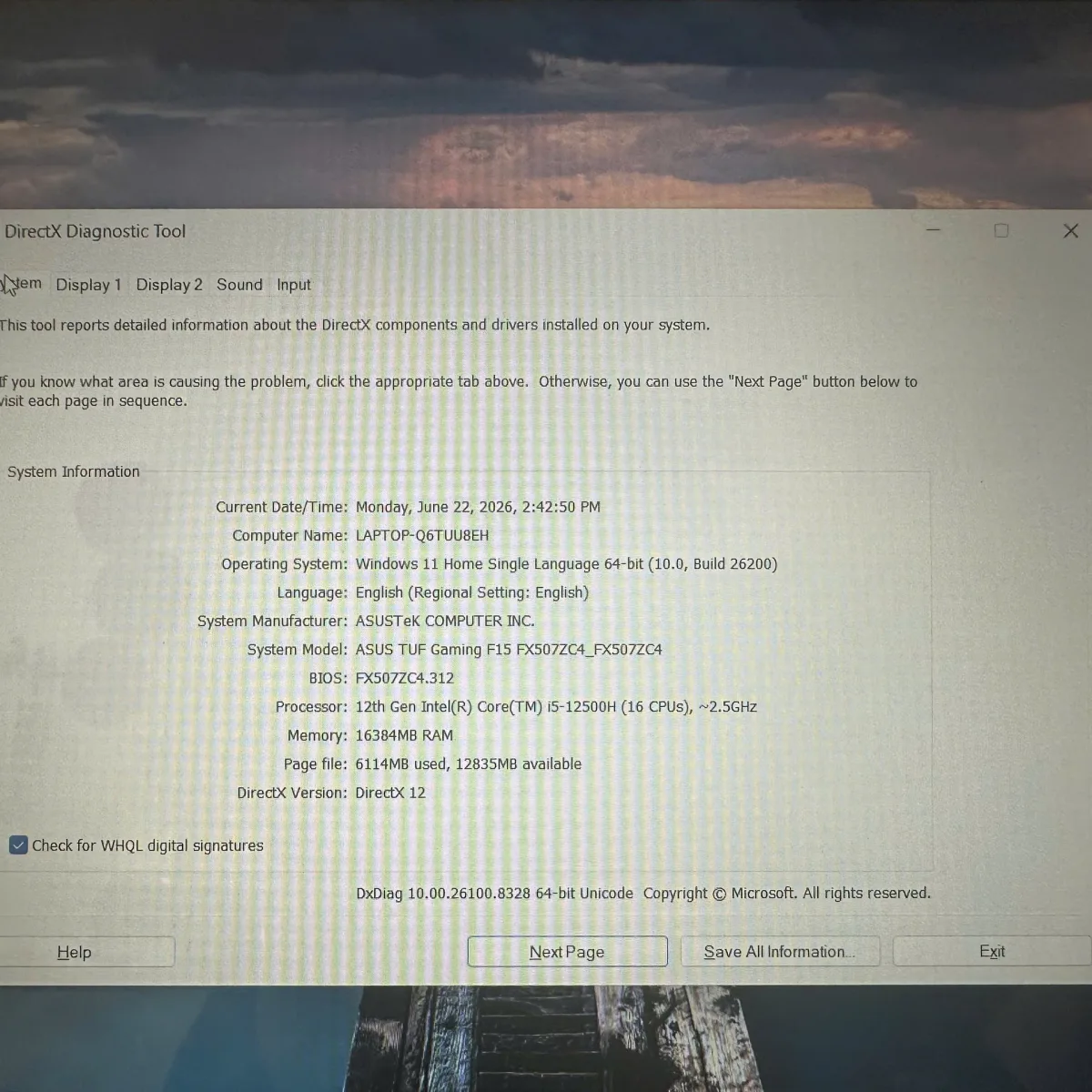 Asus Tuf Gaming F15 FX507ZC4 I5-12500H/16/512GB RTX3050 Đen Cũ