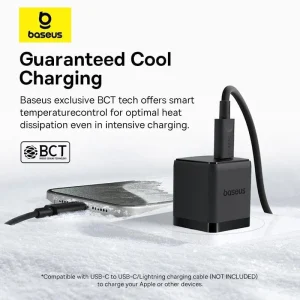 Bộ Sạc Nhanh 20W Baseus Palm USB-C 1M Đen