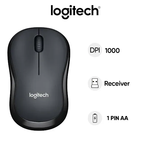 Chuột Không Dây Logitech Silent M220 (Đen)