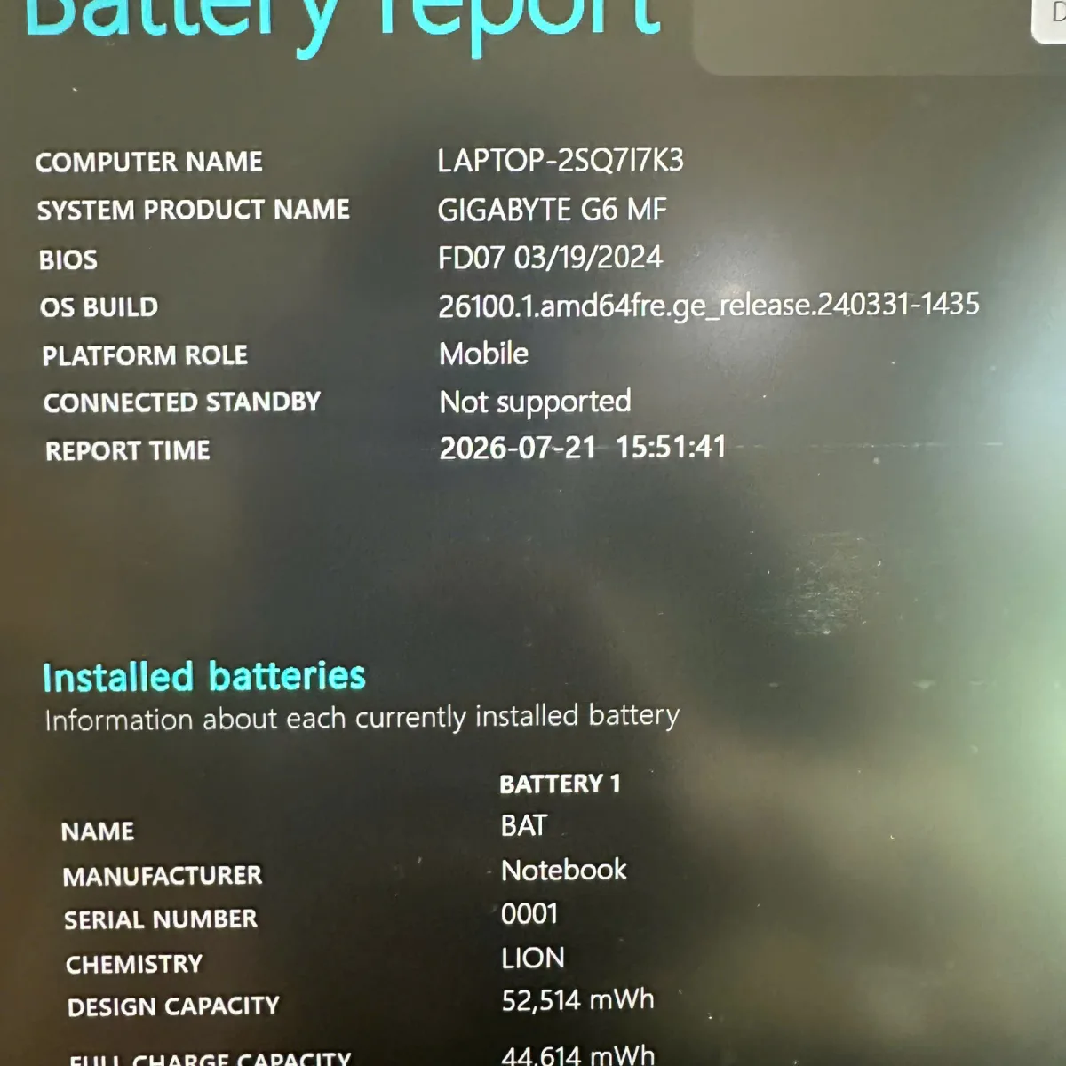 Gigabyte G6 MF 2024 RC56 I7-13620H/16/512GB 16 Inch FHD/165Hz/RTX 4050/Win 11 Đen Cũ